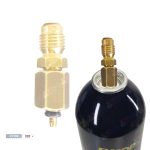 شیر کپسول ها گاز مبرد R134A ADAPTOR FOT CAR SERVICE AND DIYERS BOTTLE OPENER 1/4 SAE
