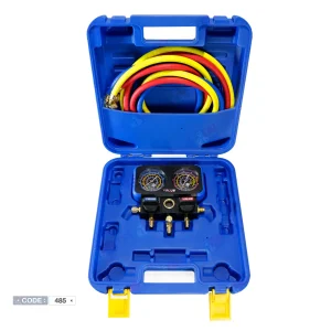 ست ابزار و کیف گیج فشار برند والوو | خرید و فروش گیج والوو مدل 501 | Dual analogue gauges set VRM2-B-0501 | گیج اندازه گیری فشار کولر گازی مدل VRM2-B-0501 برند VAULE