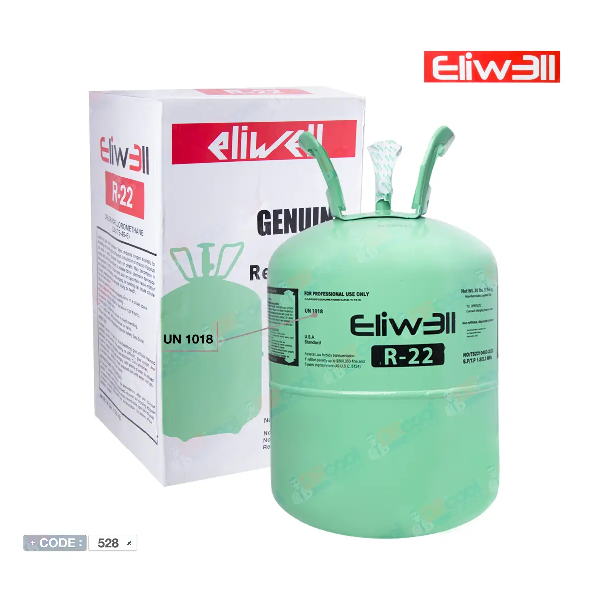 کپسول 13.6 کیلویی گاز مبرد R22 برند الیول ELIWELL | R22 REFRIGERANT for air condition and ac ELIWELL Brand