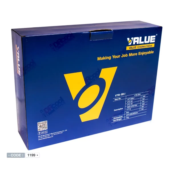 کیف ابزار value مدل VTB-5B-I | مجموعه ابزار نصب کولر گازی و کولر اسپلیت برند والوو | دکتر کول