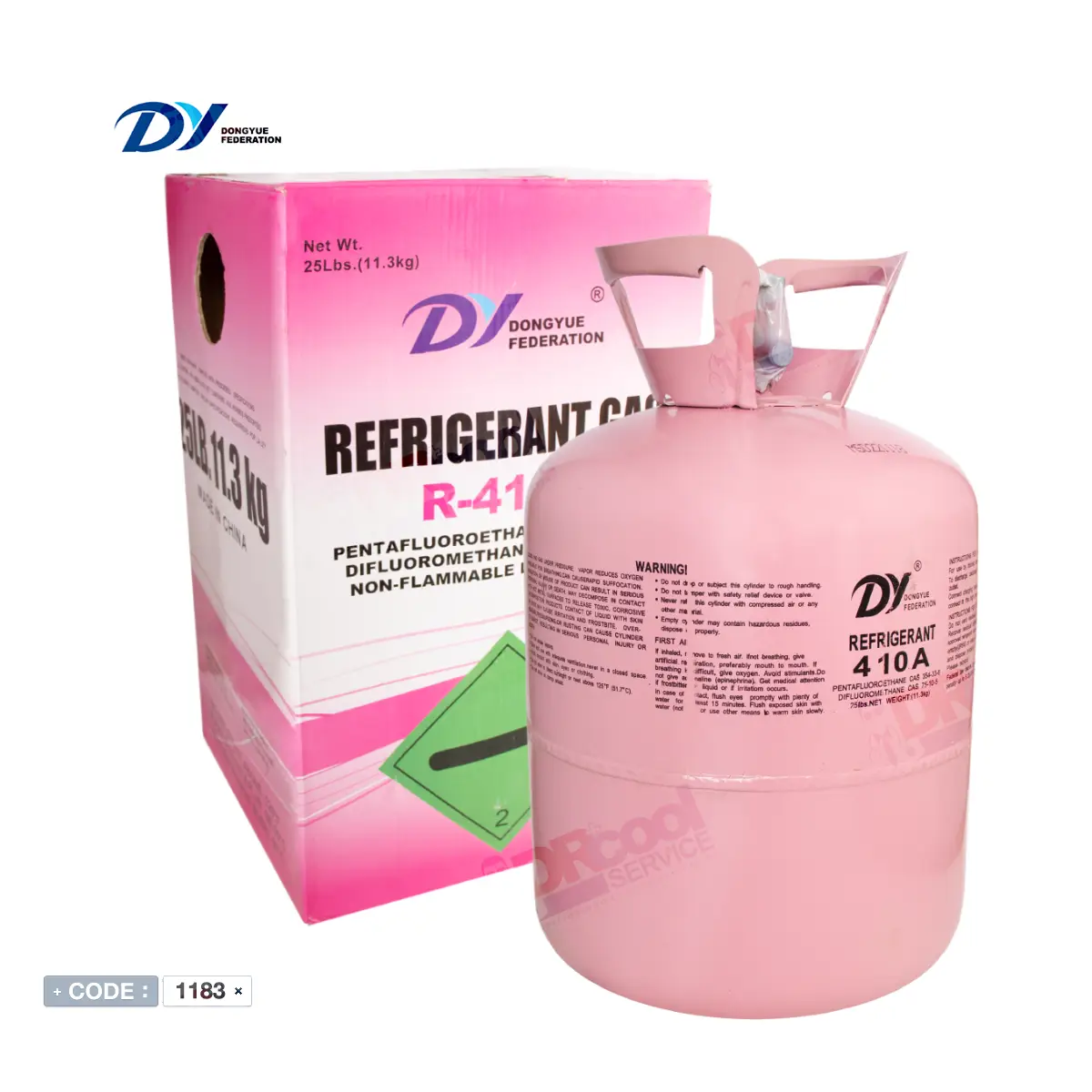 خرید گاز دی وای DY | قیمت و لیست قیمت کپسول گاز R410A برند دی وای DY | کپسول 11.3 کیلویی گاز مبرد R410a برند DY | دکتر کول