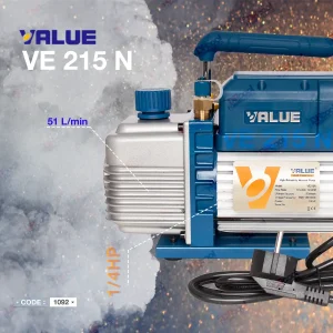 کاتالوگ و مشخصات فنی پمپ وکیوم دو مرحله ای والوو VALUE مدل VE 215 N |فروشگاه ا دکترکول