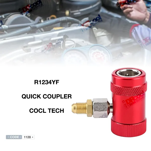 R1234YF Refrigerant H/L Auto Car Quick Coupler Connector Adapters For Land Rover Jaguar Air Condition Refrigerant Adjustable Manifold Gauge Set | دکتر کول