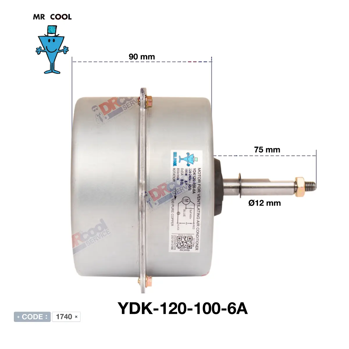 موتور فن کندانسور 100 وات کولر مدیا و تراست و ویست پوسنت 30 هزار | دکتر کول