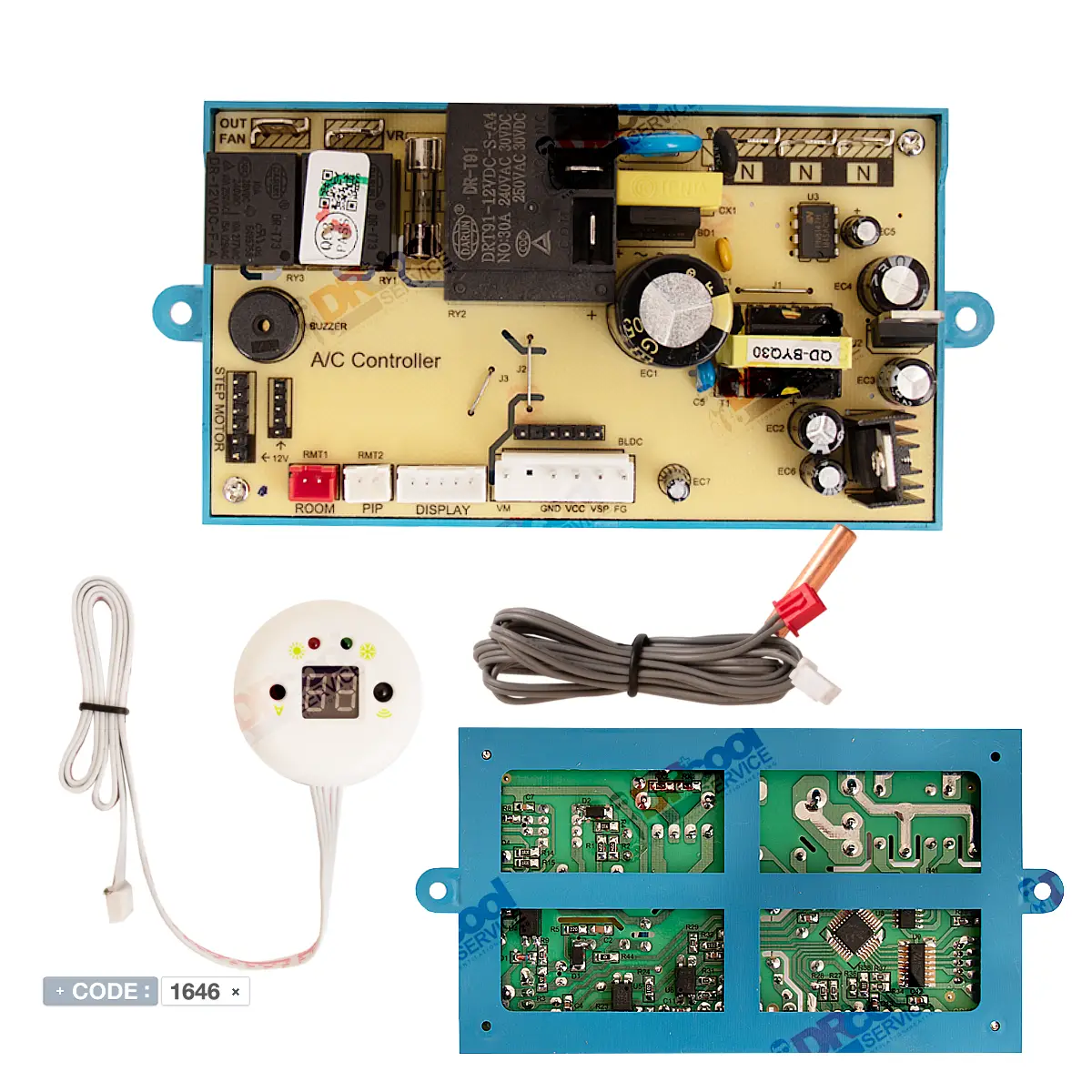 برد مادر همه کاره کولر گازی مدل QD-55DC(SW) | دکتر کول