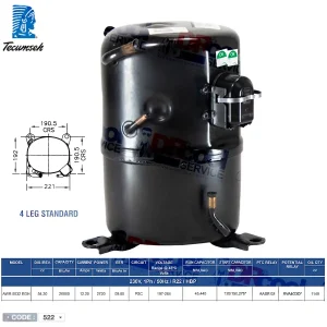 کمپرسور پیستونی 24 هزار AWR5532EXC تکامسه TECUMSEH