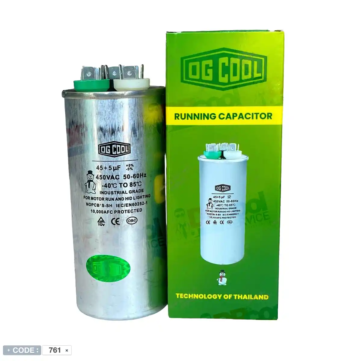 قیمت و فروش خازن کولر گازی 45 + 5 میکروفاراد اوجی کول OG COOL | دکتر کول
